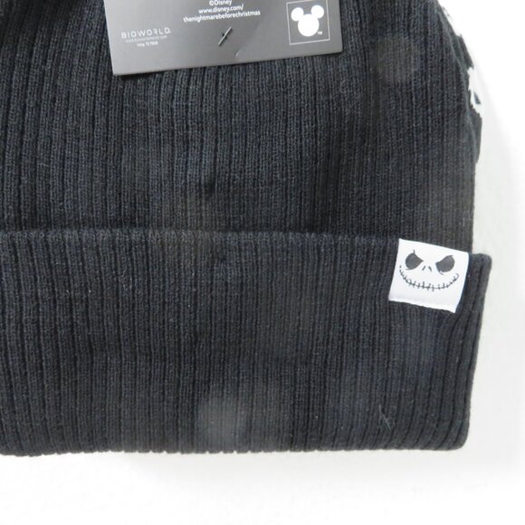 (#121) Disney The Nightmare Before Christmas 2 Pack Black & white Beanie Set - Picture 5 of 6